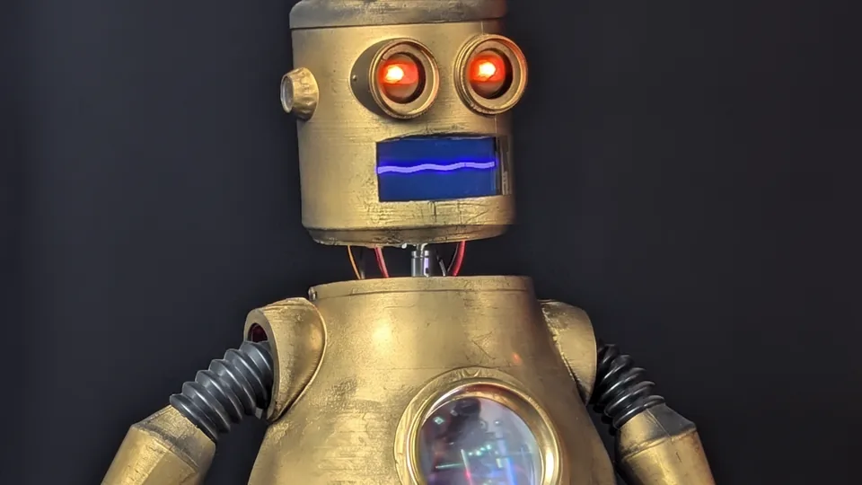 Otto, a custom interactive robot character